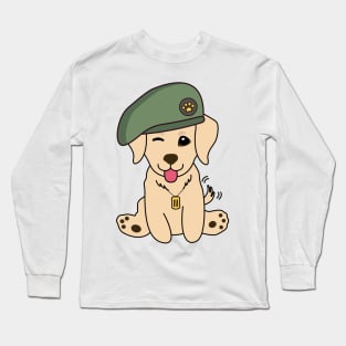 Green Beret Golden Retriever Long Sleeve T-Shirt